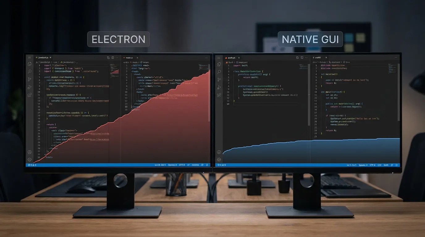 Electron ve Native GUI Karşılaştırması: Bellek ve Lisans