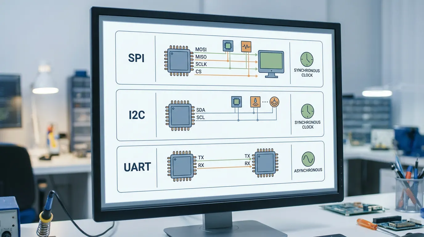 Gömülü Sistemlerde SPI, I2C ve UART Veriyolu Karşılaştırması